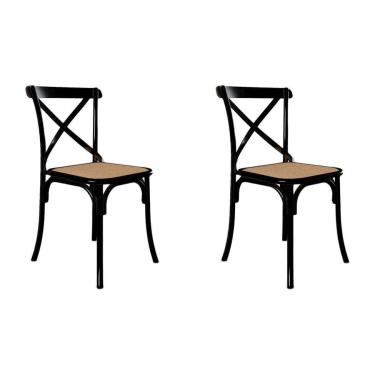 Imagem de Conjunto com 2 Cadeiras de Jantar Katrina Preta
