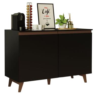 Imagem de Balcão Cantinho do Café Madesa Reims 2 Portas - Preto