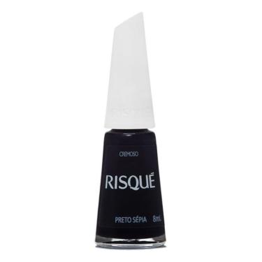 Imagem de Esmalte Risqué Preto Cremoso Preto Sépia 8ml