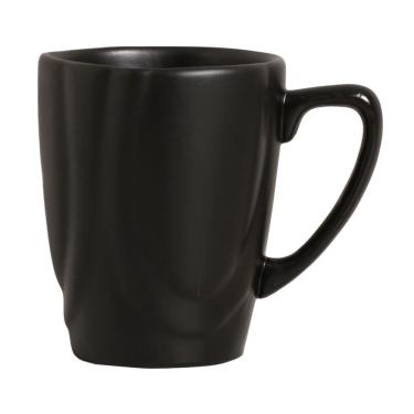 Imagem de Caneca Preta 280ml De Porcelana Chá Achocolatado Café Resistente Elegante