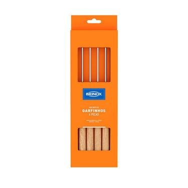 Imagem de Conjunto Garfo Para Fondue 6 Peças Beli Madeira Brinox