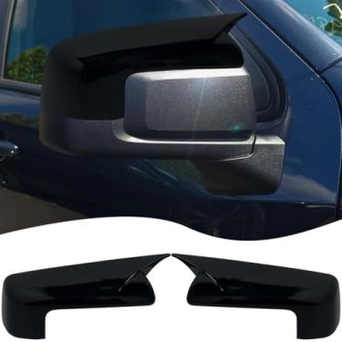 Imagem de Capa de espelho retrovisor, para Chevy Silverado 1500/GMC Sierra 1500 2019-2025 - Acessórios de cobertura de seta preto brilhante