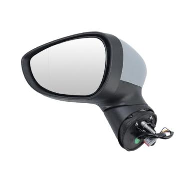 Imagem de Conjunto de espelho lateral de porta de 6 pinos compatível com Ford Fiesta MK7 2008-2012 Primer soquete de 8 furos manual dobrável espelho retrovisor acessórios para carro(1pc left)