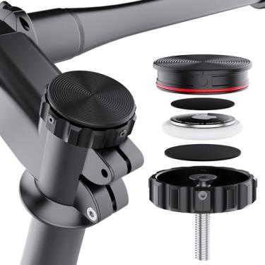 Imagem de DDJ Suporte de tampa de haste oculta para AirTag | Tamanho duplo de 3,5 cm e 3,5 cm | Suporte antifurto para rastreador GPS com parafuso de travamento | Acessório de bicicleta à prova d'água para