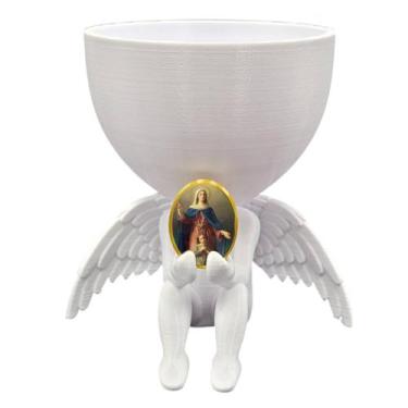 Imagem de Anjo da Guarda Anjinho Santa Ana Vasinho Decoração - Point da Fe