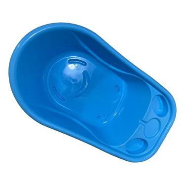 Imagem de Banheira Bebe Infantil Banho Grande 18 Lt Forte Plasnorthon, Azul-cele