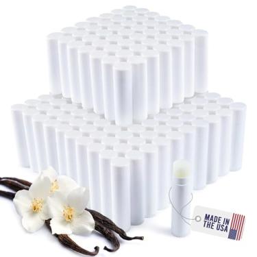 Imagem de Belladonna Protetor Labial A Granel Sem Rótulo - Pacote Com 150 Protetores Labiais De Baunilha Ingredientes Naturais Vitamina E Manteiga Karité Personalizado Para Lembrancinhas Festa Casamento