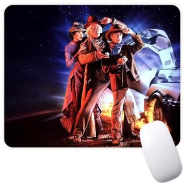 Imagem de Back to The Future Title Logo Marty McFly Doc Brown Delorean 80s Movie Antiderrapante Gaming Computer Gaming Desktop Laptop Mouse Pad 18 x 22 cm