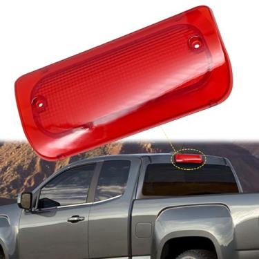 Imagem de NOTISH Terceira lente de luz de freio, terceira capa de luz de freio, lâmpada de parada de cabine de tripulação compatível com Chevy S10 GMC Sonoma 1994-2004, OEM 16520296, vermelha (apenas tripulação