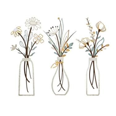 Imagem de XLWLLNJ 3x Vaso de parede de parede de flor Faça suprimentos multifuncionais de decoração em casa esculturas florais para o banheiro em casa