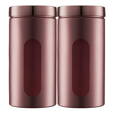 Imagem de 2 Potes Porta Mantimentos Com Visor 2l Organizador De Alimentos (Rose)