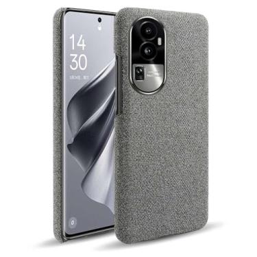 Imagem de Capa para OPPO Reno 10,Capa desenhada em lona,Case Protetora Ultrafina com Empunhadura Macia,Design em Tecido Antichoque e Antiarranhões-Gray