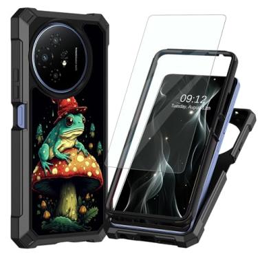 Imagem de BREIDMKFM Capa para celular TCL 50 XL 5G com protetor de tela, proteção de camada dupla de policarbonato rígido TPU macio bumper à prova de choque canto capa protetora resistente para TCL 50XL 5G