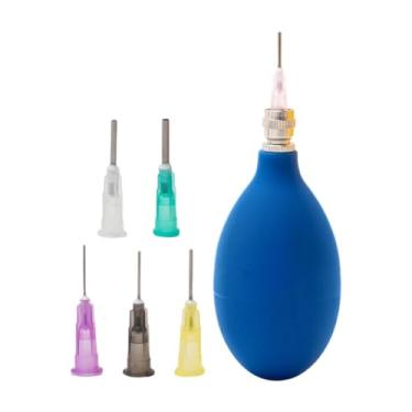 Imagem de shamjina Aplicadores de ponta de precisão Squeeze Bottle Flux Dispensador Ferramentas de Defina ferramenta de cerâmica para pintura de acrílico diy, Azul