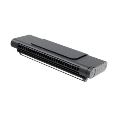 Imagem de IEUDNS Clip na tela do ventilador de computador, fã portátil portátil, economia de espaço pessoal ajustável com lâmpada para escritório de jogos domésticos, Preto