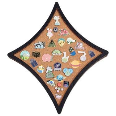 Imagem de BENECREAT Quadro de cortiça Star Burst, quadro de cortiça montado na parede de 29 x 26 cm com moldura preta para exibição de broche, decoração de casa e escola