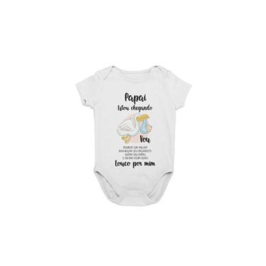 Imagem de Roupa De Bebê Body Frases Papai Estou Chegando Branca - Del France, G