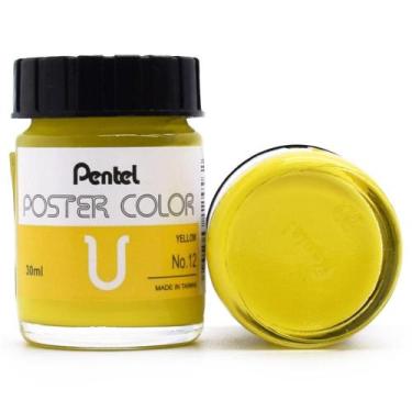 Imagem de Tinta Guache Profissional Pentel Poster Color, 12 AMARELO