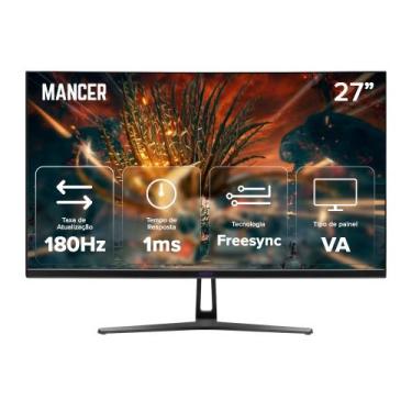 Imagem de Monitor Gamer Mancer Valak VX3, 27 Pol, VA, Curvo, 2K, 1ms, 180Hz, Fre