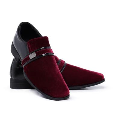 Imagem de Sapato Social Masculino Elegante Bico Fino Pull On 108 (Bordô, BR, Adulto, Numérico, 39)