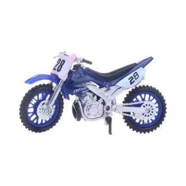 Imagem de Motocicleta de Motocross em Liga Metálica - Modelo 1:18 para Decoração