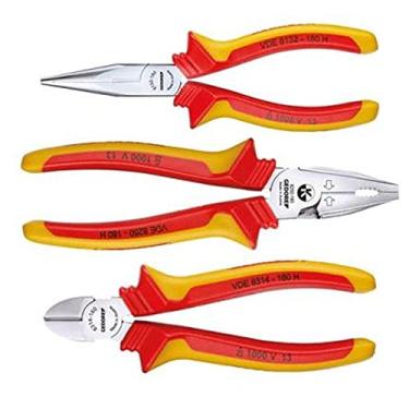 Imagem de GEDORE Maleta Com Alicates VDE H Isolados para Eletricista 3 Peças
