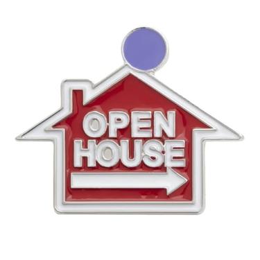 Imagem de Holibanna 1 broche decorativo com crachá para venda de casa, joias modernas para eventos e festas, acessório real de cor brilhante para uso duradouro, 4X3.3cm, Metal, Liga metálica. Sem Pedra Preciosa