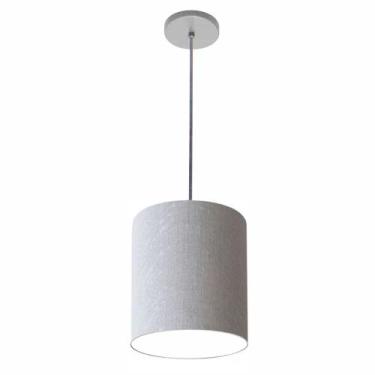 Imagem de Luminária Pendente Vivare Free Lux Md-4103 Cúpula em Tecido, Rustico, 