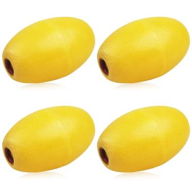 Imagem de Boia flutuante de corda marítima, 4 peças boias de armadilha de caranguejo boia marcador de pesca boia de água de plástico para barcos, piscina, caiaque, doca de caranguejo, âncora de esqui 9 cm x