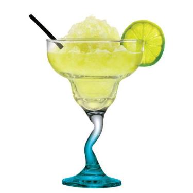 Imagem de Taça de Vidro para Margarita Twister com Haste Azul 300ml, Ruvolo