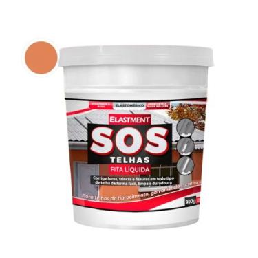 Imagem de Fita Liquida Furo Trinca Para Reparos SOS Telhas Elastment 900G, Cerâm