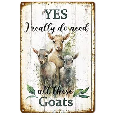 Imagem de Pzecaru Pôster De Metal Retrô "Cabras" Sim, Eu Realmente Preciso Todas Essas Placas Lata, Decoração Parede, Presente Para Cinema Em Casa, Cozinha, Clube, Bar, Academia, Placa Vintage 8X12"