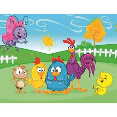 Imagem de Fundo Fotográfico Em Tecido Galinha Pintadinha 2,60X1,50 - Mix estilos