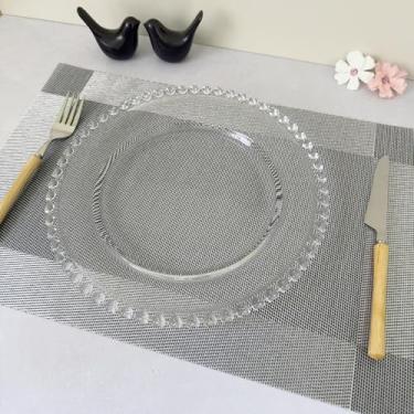 Imagem de Kit 8 Pçs Lugar Jogo Americano Retangular Supla De Mesa Posta Sousplat Descanso De Prato (Cinza)