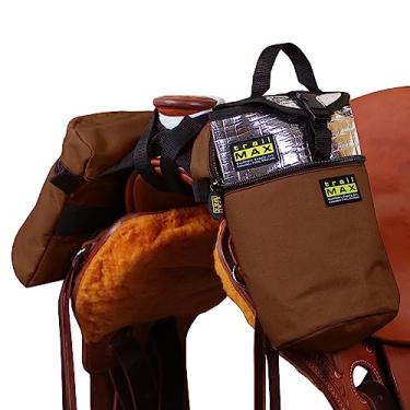 Imagem de Sacos de cavalo médio TrailMax para sela de trilha, costura dupla, náilon resistente ao clima 600 denier, disponível em preto, marrom, verde, laranja e nossa própria camuflagem North Fork, Marrom