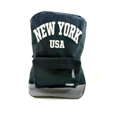 Imagem de Mochila Casual Yins New York Usa Em Poliéster + Poluretano - Ys29398 Tamanho Unico Cor Preto