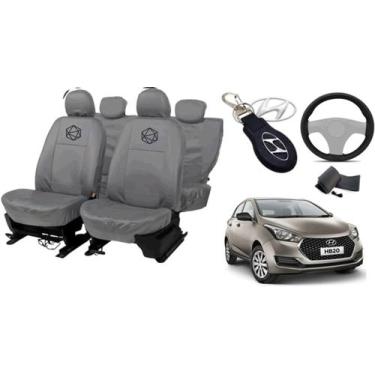 Imagem de Kit capa couro HB20 + capa de volante + brinde extra - ferro tech br