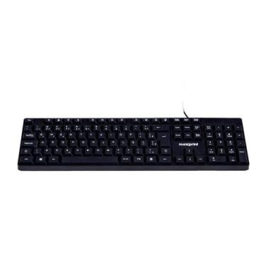Imagem de Teclado Maxprint OFFICEEASY , Multimidia por FN, USB 2.0, ABNT2, Preto
