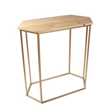 Imagem de Mesa Para Decoração De Festa Casa Aniversário Casamento Evento (DOURADO,PINUS BETUMADO)