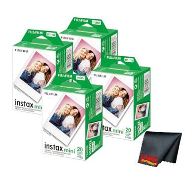 Imagem de Fujifilm Pacote de filme para câmera instantânea Instax Mini (exposição a 80 fotos) com pano de limpeza de microfibra 6AVE