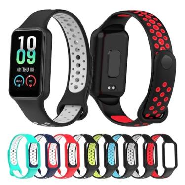 Imagem de Pulseira de silicone para Xiaomi Mi Band 8 Active, acessórios de relógio inteligente, cinto de substituição (Blue White)