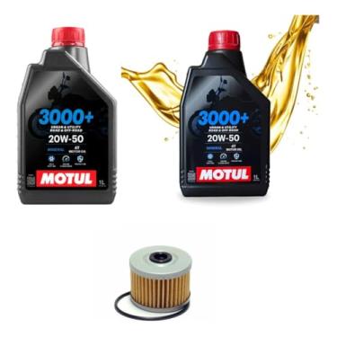Imagem de Kit Troca Óleo 3000+ 20w50 2l+ Filtro De Óleo Brandy