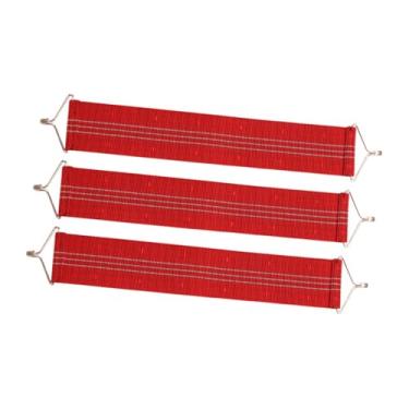 Imagem de Fenteer 3x Correias de Substituição para Cadeira de Salão Suporte para Cadeiras Elásticos Reforçados com Tecido Anti-rachaduras para Cadeiras de Pátio, Vermelho