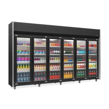 Imagem de Refrigerador Expositor Vertical 2340 Litros Preto 220V Gelopar GEAS-6P