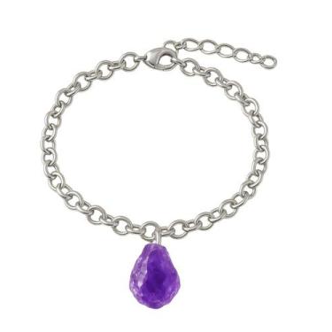 Imagem de Pulseira de Ametista - Cristal Natural, Prata 925