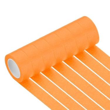 Imagem de PATIKIL Fita adesiva laranja 2,5 cm x 14 m, 7 rolos com código de cores para pintura de parede e organização de laboratório de ciências