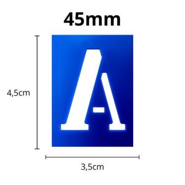 Imagem de Kit Régua Letras e Números Vazados Tamanhos Material Escolar - BudePla