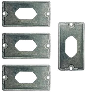 Imagem de 4 Placa Condulete Alumínio 3/4 1 Tomada Padrão Pb Sieg