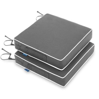 Imagem de Almofadas de cadeira ao ar livre MIULEE Waterproof 43x41x5cm cinza claro