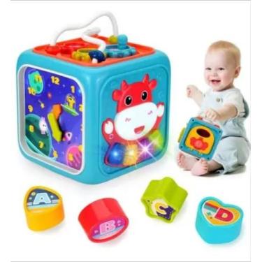 Imagem de Brinquedo Interativo Cubo Educativo de Atividades 6 em1 Educativo Som 